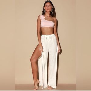 Lulus white cover up pant